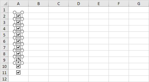 Cách tạo Checkbox trong Excel